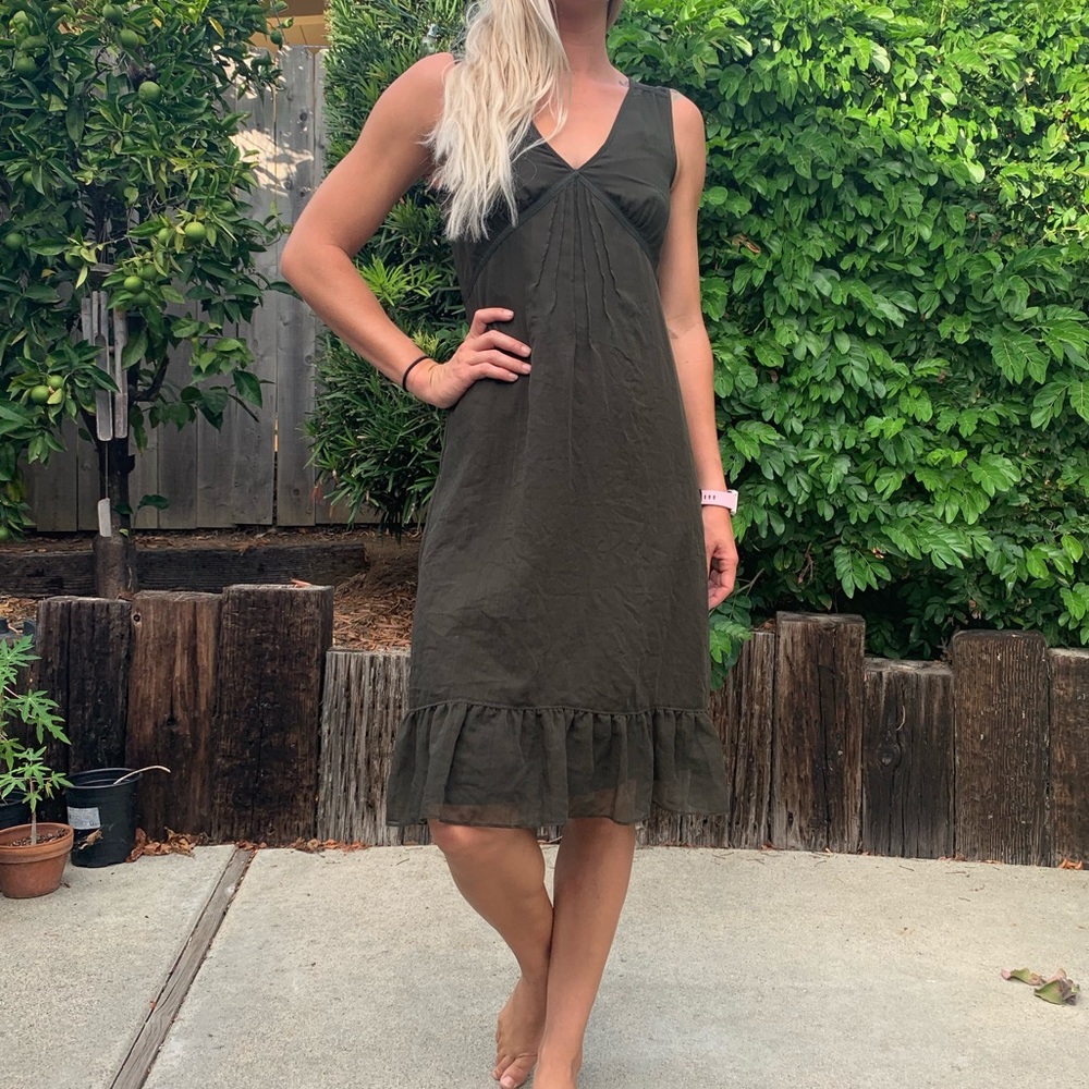 Olive Green Banana Republic Dress